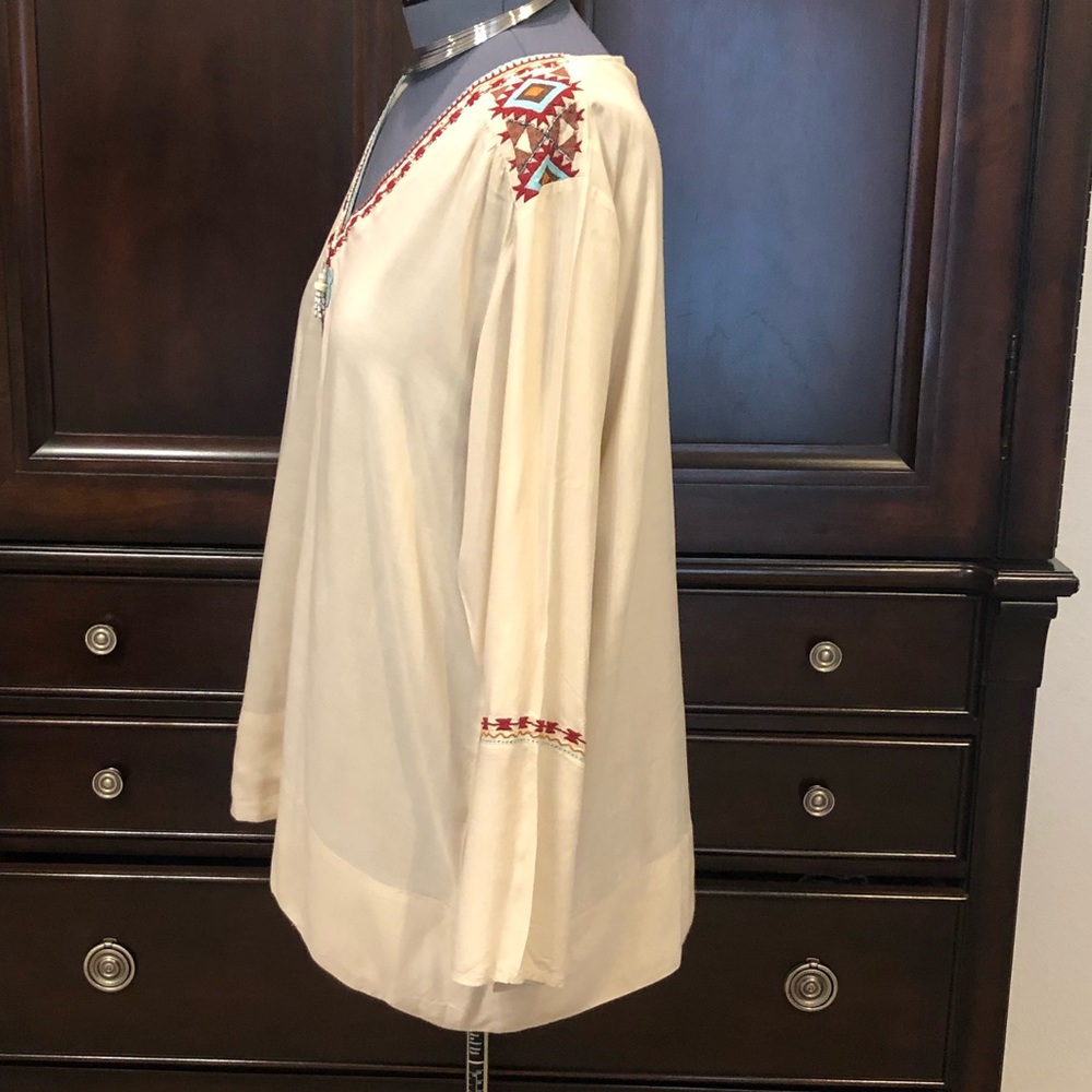 CINCO RANCHO XXL Shirt Blouse Southwest Beaded Top - Picture 3 of 5